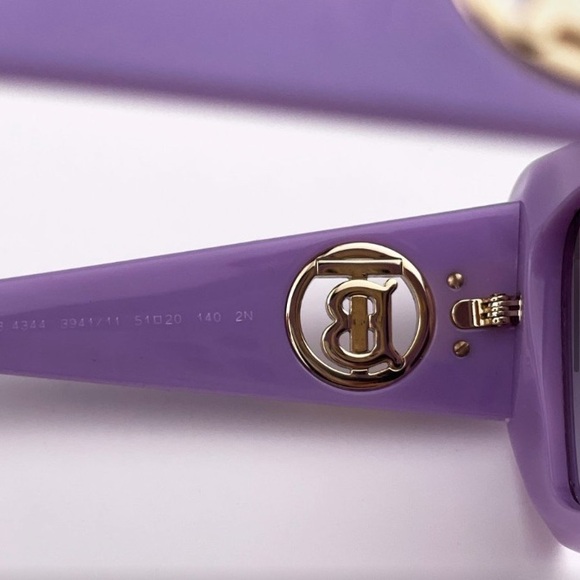 BRAND NEW BURBERRY Daisy BE4344 394111 Lilac Women Sunglasses - Picture 8 of 11